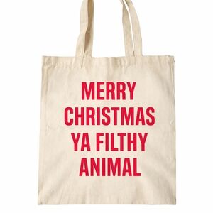 ❤️Free Add On❤️ Merry Christmas Ya Filthy Animal canvas tote!